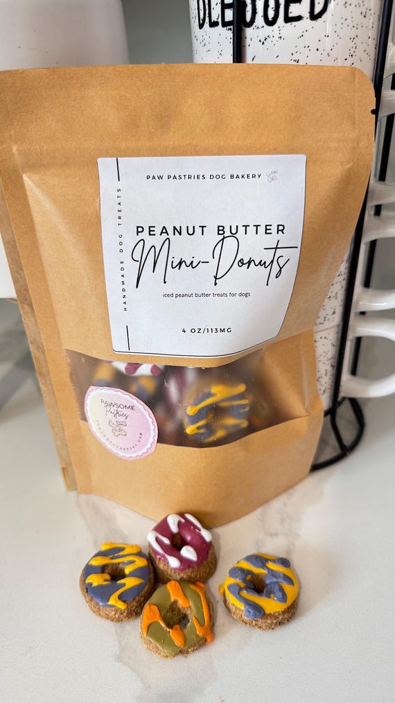 Mini Doggy Donuts: Iced Peanut Butter Dog Treats