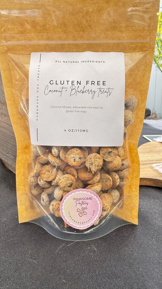 Gluten Free Coconut and Blueberry Treats for Dogs