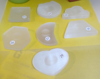 Soportes para esferas de selenita, base para limpieza y carga de cristales. ENVÍO GRATIS.