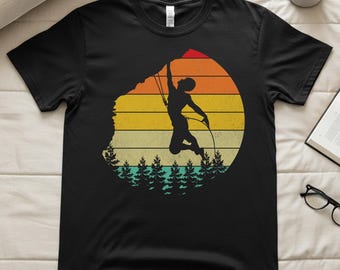 Climbing T-Shirt, Climber Rocks Climbing Tee, Climbing Sports Lovers Climb Shirt