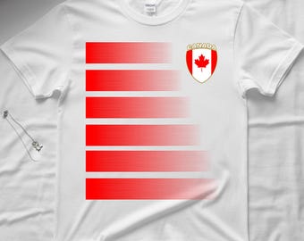 Soccer 2026 Canada T-Shirt, Canadian Flag Soccer Tee, Soccer Player Sports Lovers Shirt