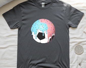 Soccer Shirt, Soccer Ice Cream Drip Tee, Soccer Players Sports Lovers T-Shirt
