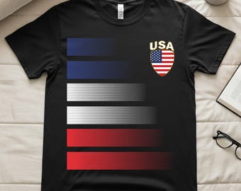 2026 Inspired Unisex Jersey Style Shirt, Soccer 2026 USA Flag Shirt, American Flag Soccer T-Shirt, Soccer Player Sports Lovers Shirt