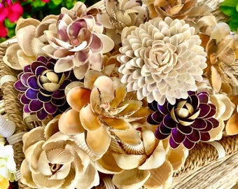 Muschel Blume Strand Hochzeit Dekor, handgemachte Muschel dekoriert Blume, Muschel Dekoration, handgemachtes Blumengeschenk, Muschel Weihnachtsdekor