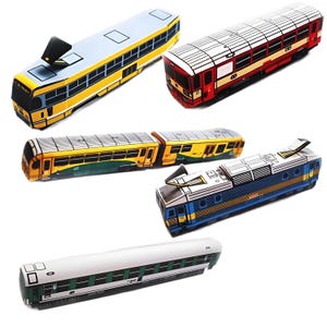 Drucken, Schneiden & Kleben – 5 Miniatur-Züge! Papiermodell – Digitaler Download.Bonus: 11 Miniature Cars Enthalten – Kostenlos!