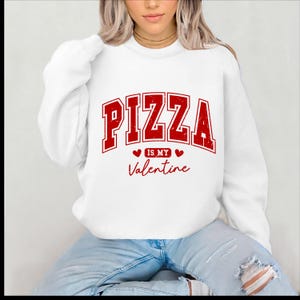 Bluza walentynkowa unisex, stylowa bluza, prezent walentynkowy dla dziewczyny, bluza dla miłośnika pizzy, prezent walentynkowy dla nastolatków, zabawna bluza