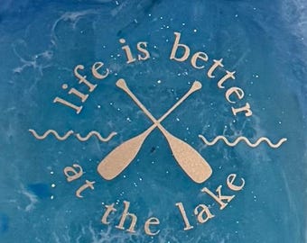 Epoxy Resin Charcuterie/ Display Board  - Surf Board