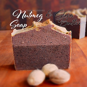 NUTMEG SHEA Butter New Moon Soap | Vegan | Non-GMO | Receptive Body Soap | Natural Homemade Soap | Spiritual Cleansing Rites | Spice Soap