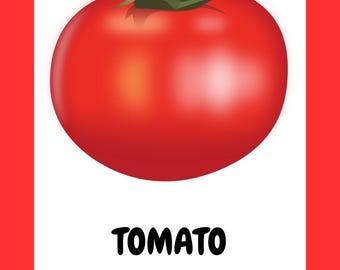 Vegetable flashcards