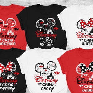 Personalized Family Matching Disney Birthday Trip, Disney Birthday Crew Shirt, Disney Girl Shirts, Disney Boys Shirts, Disney Birthday Squad