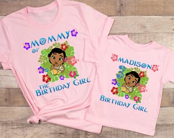 Custom Moana Birthday Shirt, Matching Disney Family Tee