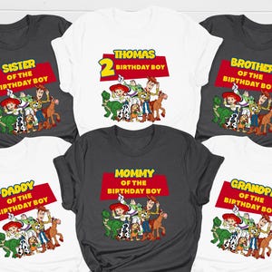 Toy Story Birthday Boy Mom Dad Shirt, Toy Story Birthday Family Matching Shirt, Custom Toy Story Shirt, Toy Story Birthday Girl Shirt, Woody