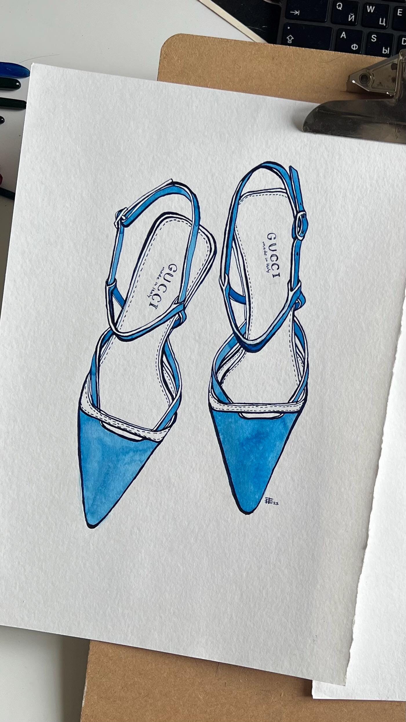 Gucci Shoe Drawing Denmark