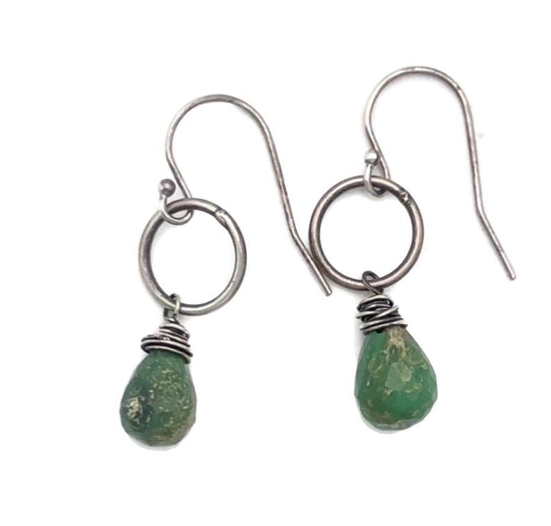 Chrysoprase Sterling Earring Drop