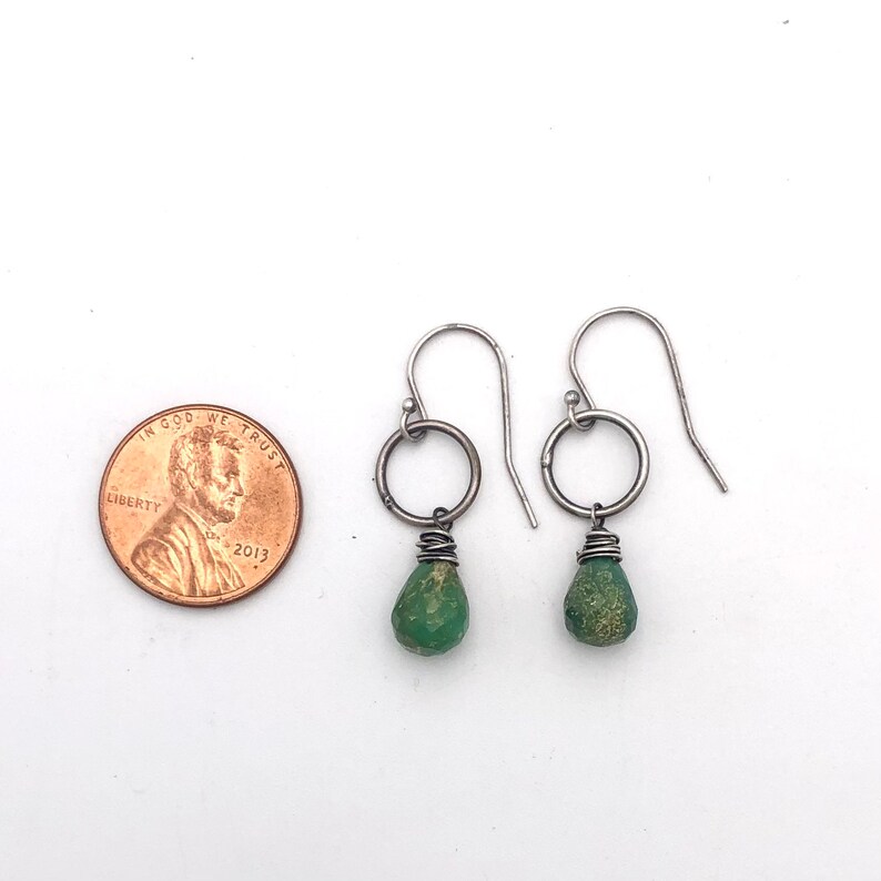 Chrysoprase Sterling Earring Drop