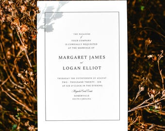 Classic wedding invite