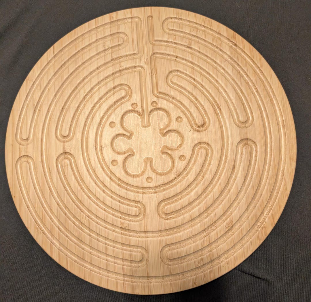 Double-sided Bamboo Finger Labyrinth 12.5" – Meditation & Prayer Tool ...