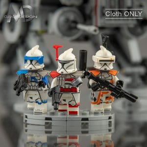 Set of Custom kamas and pauldrons for LEGO Star Wars minifigure clone ARC trooper cloth only