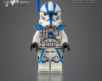 Custom Schultertasche und Schulterplatte für LEGO Star Wars Minifigur Clone ARC trooper 501st Legion ""diamant"" Stoff."