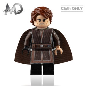 Spersonalizowana szata Jedi, tunika i peleryna do minifigurki LEGO Star Wars Jedi Knight Anakin Skywalker, tylko tkanina
