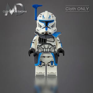 Custom kama and pauldron for LEGO Star Wars minifigure clone trooper 501st Legion Captain Rex cloth only