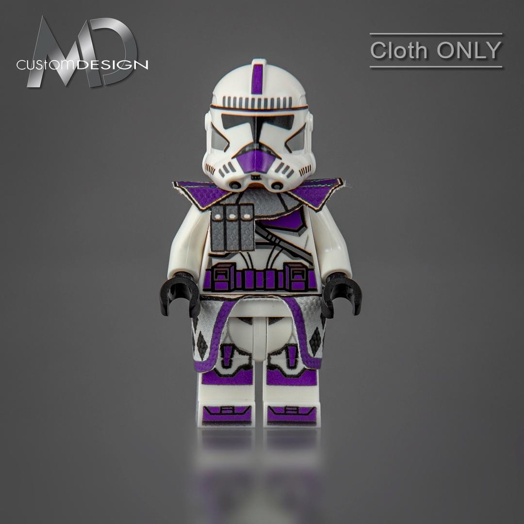 Authority Purple,Black&White 6号 Custom Kama and Pauldron for LEGO Star Wars Minifigure Clone ARC