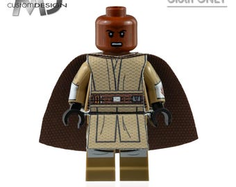 Custom Jedi Robe Tunika und Umhang für LEGO Star Wars Minifigur Jedi Knight Master Mace Windu nur Tuch