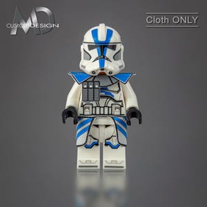 Custom kama and pauldron for LEGO Star Wars minifigure clone ARC trooper 501st Legion &quot;3-V&quot; cloth only