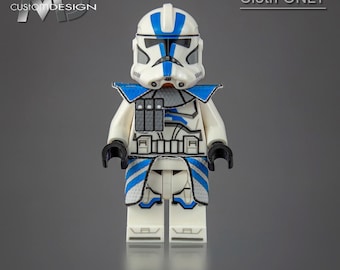 Custom Kama und Schulterplatte für LEGO Star Wars Minifigur Clone ARC Trooper 501st Legion mit 3-V-Tuch