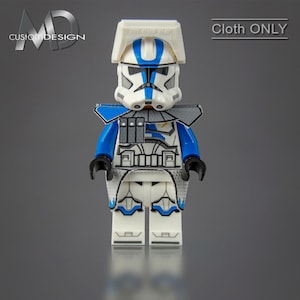 Custom kama and pauldron for LEGO Star Wars minifigure clone ARC trooper 501st Legion &quot;triangles&quot; cloth only