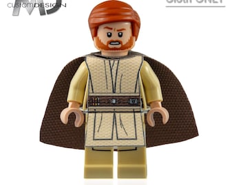 Custom Jedi Robe Tunika und Umhang für LEGO Star Wars Minifigur Jedi Knight Master Obi-Wan Kenobi