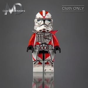Custom kama and pauldron for LEGO Star Wars minifigure clone commander shock trooper Coruscant Guard &quot;1-V&quot; cloth only