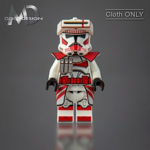 Custom kama and pauldron for LEGO Star Wars minifigure clone ARC shock trooper Coruscant Guard &quot;3-V&quot; cloth only