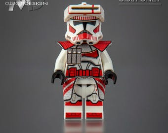 Custom Kama und Schulterplatte für LEGO Star Wars Minifigur Clone ARC Schocktrooper Coruscant Guard "3-V" nur Tuch