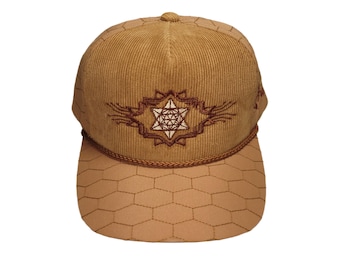 Snapback Bent-Brim Hat - Tron Tetrahedron - One Of A Kind