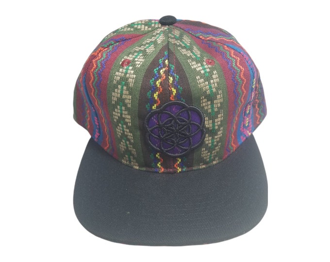 Snapback Flat-Brim Hat - Seed Of Creation - One Of A Kind