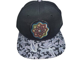 Snapback Flat-Brim Hat  - Spiral De Ocho