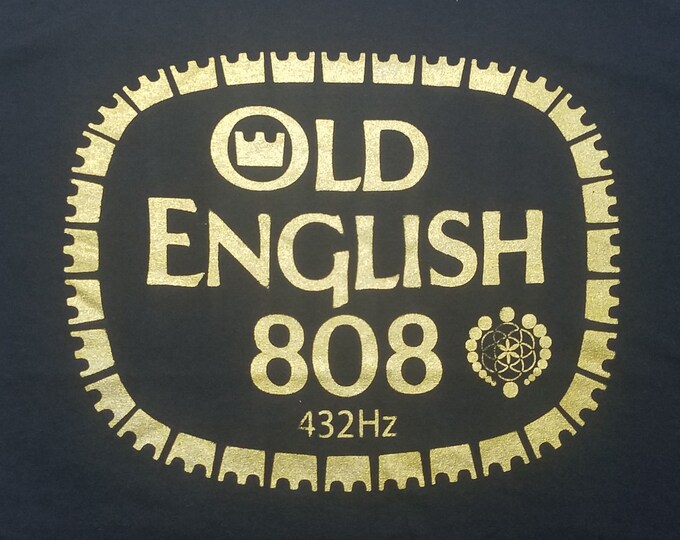 T-Shirt - Old English 808 (on Black)