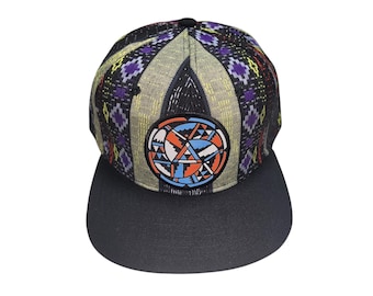Snapback Flat-Brim Hat - Native Trinity