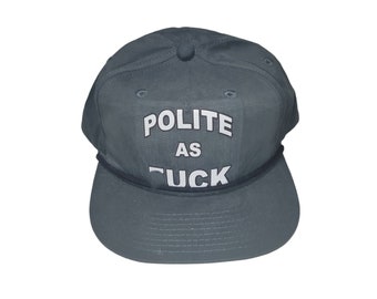 Snapback Flat-Brim Hat - Polite As F*ck