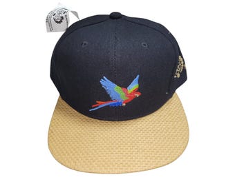 Snapback Flat-Brim Hat - Parrot - One Of A Kind