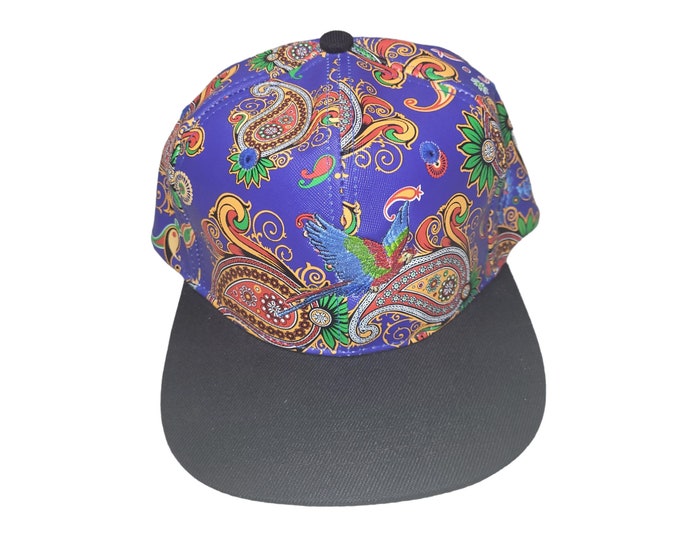 Snapback Flat-Brim Hat - Parrot - One Of A Kind