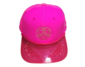 Snapback Bent-Brim Hat - Star Tetrahedron - One Of A Kind