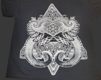 T-Shirt - Heart Fractal (on Black)