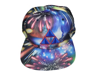 Snapback Flat-Brim Hat - Fire - One Of A Kind