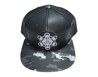 Snapback Flat-Brim Hat - Metatron's Cube