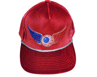 Snapback Bent-Brim Hat - Flying Eyeball- One Of A Kind