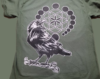 T-Shirt - Ol' Crow (on Army) - SIZE SMALL