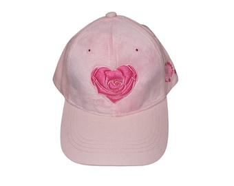 Snapback Bent-Brim Hat - Heart Rose - One Of A Kind