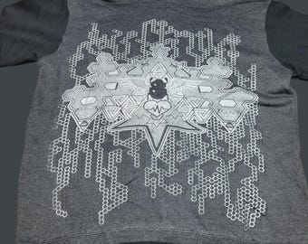 Varsity Zip-Up Hoodie - Interdimensional Light Ship - Size L (Unisex)